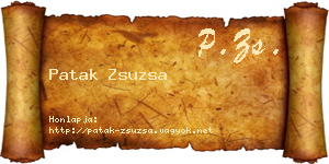 Patak Zsuzsa névjegykártya